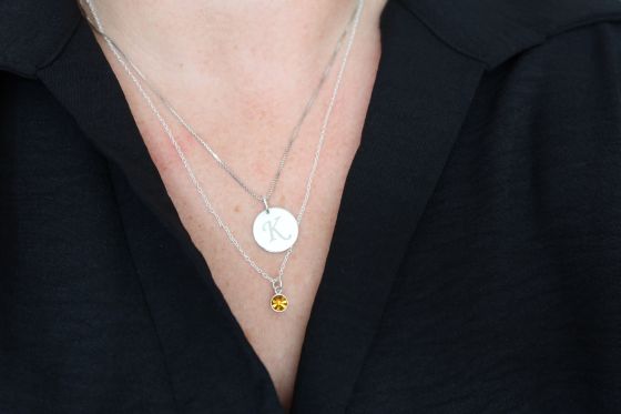 KAYA Sieraden geboorteketting met Swarovski edelsteen